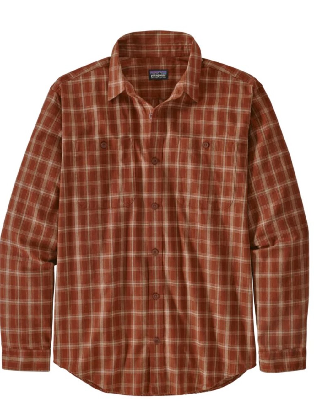 Patagonia Orange Plaid Long-Sleeve Button-Down Shirt